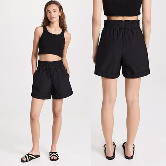 NWT A.L.C. Kaleb Pull On High Rise Fixed Cuff Casual Black Short Size: Small - Picture 1 of 9